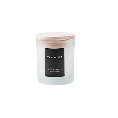 Bougie Parfumée Artisanale — Couvercle en Bois Translucide & 16 Parfums