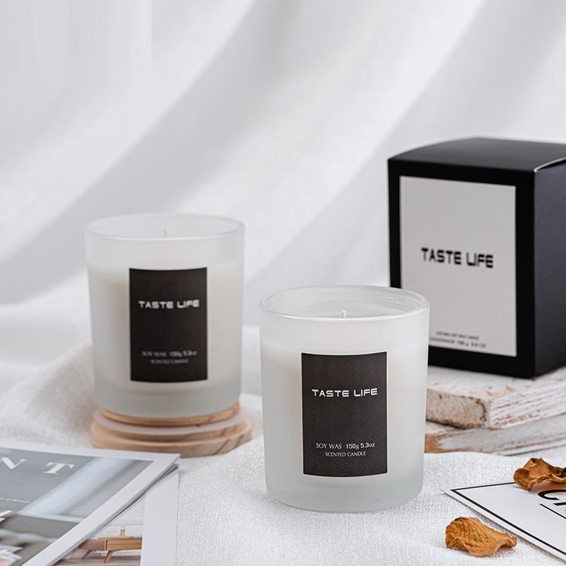 Bougie Parfumée Artisanale — Couvercle en Bois Translucide & 16 Parfums