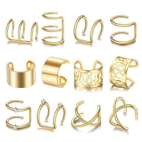 Boucles d'Oreilles Clip Cristal Plante — Style Tendance