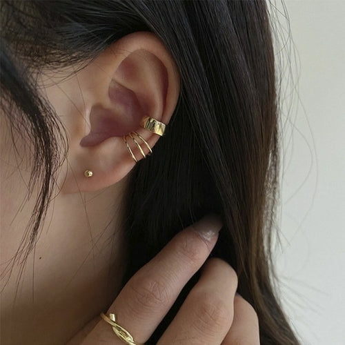 Boucles d'Oreilles Clip Cristal Plante — Style Tendance
