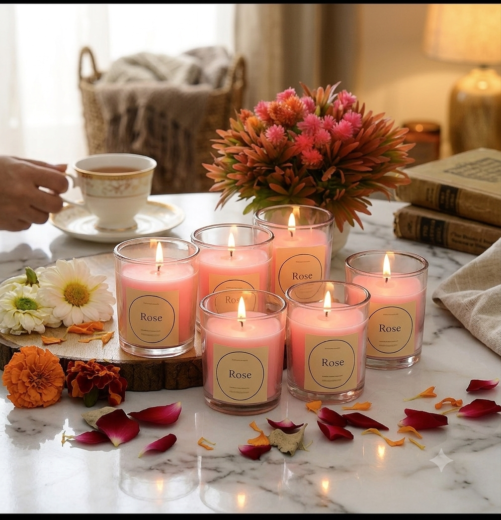 Bougie Parfumée en Verre — Ambiance Apaisante & Combustion Sécurisée