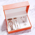 Coffret-cadeau femme cinq pièces, montre élégante et raffinée