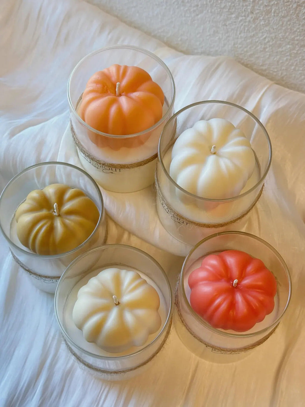 Bougie Citrouille Artisanale en Pot de Verre — Cire de Soja & Parfum Personnalisé
