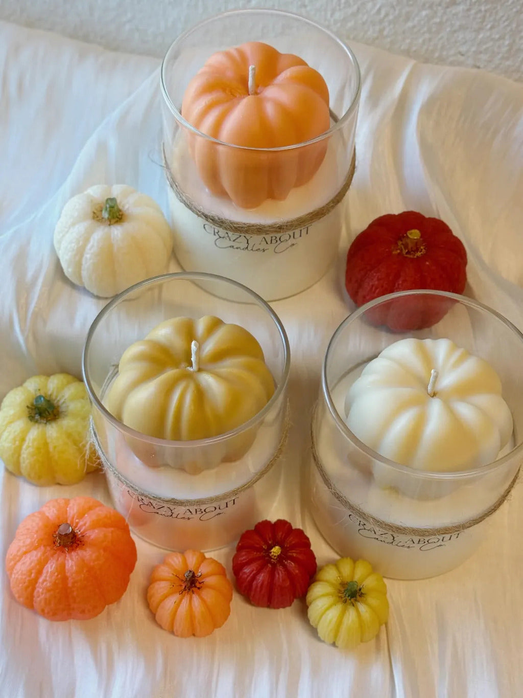 Bougie Citrouille Artisanale en Pot de Verre — Cire de Soja & Parfum Personnalisé