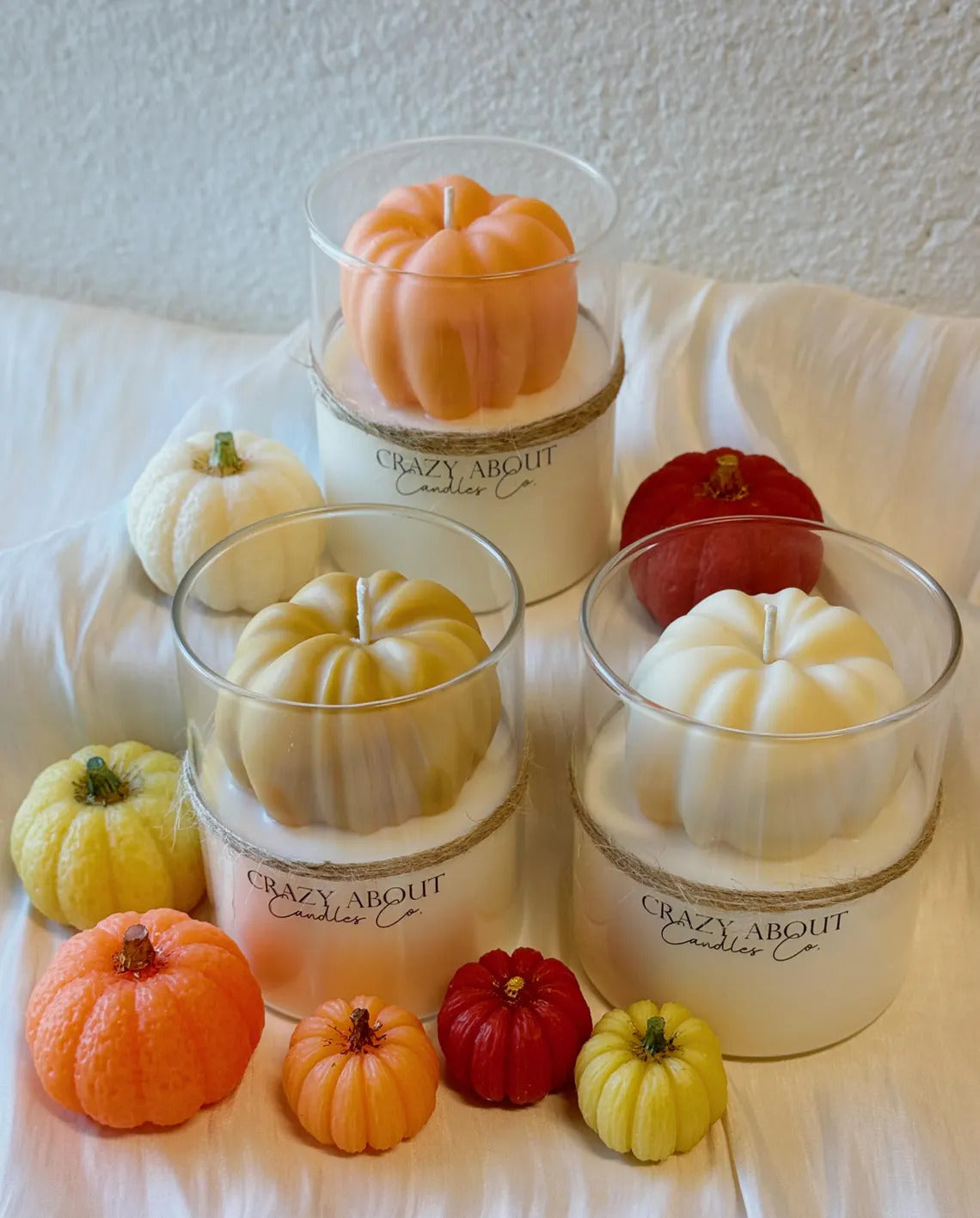 Bougie Citrouille Artisanale en Pot de Verre — Cire de Soja & Parfum Personnalisé