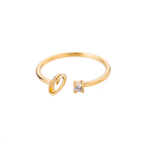 Bague Initiale A-Z — Personnalisée Acier Inoxydable