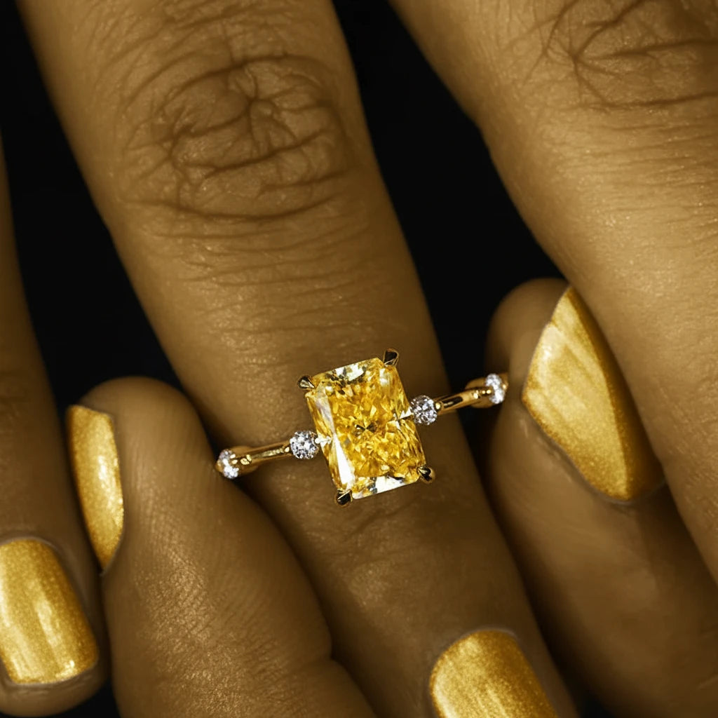 Bague Zircon Jaune — Touche de Lumière