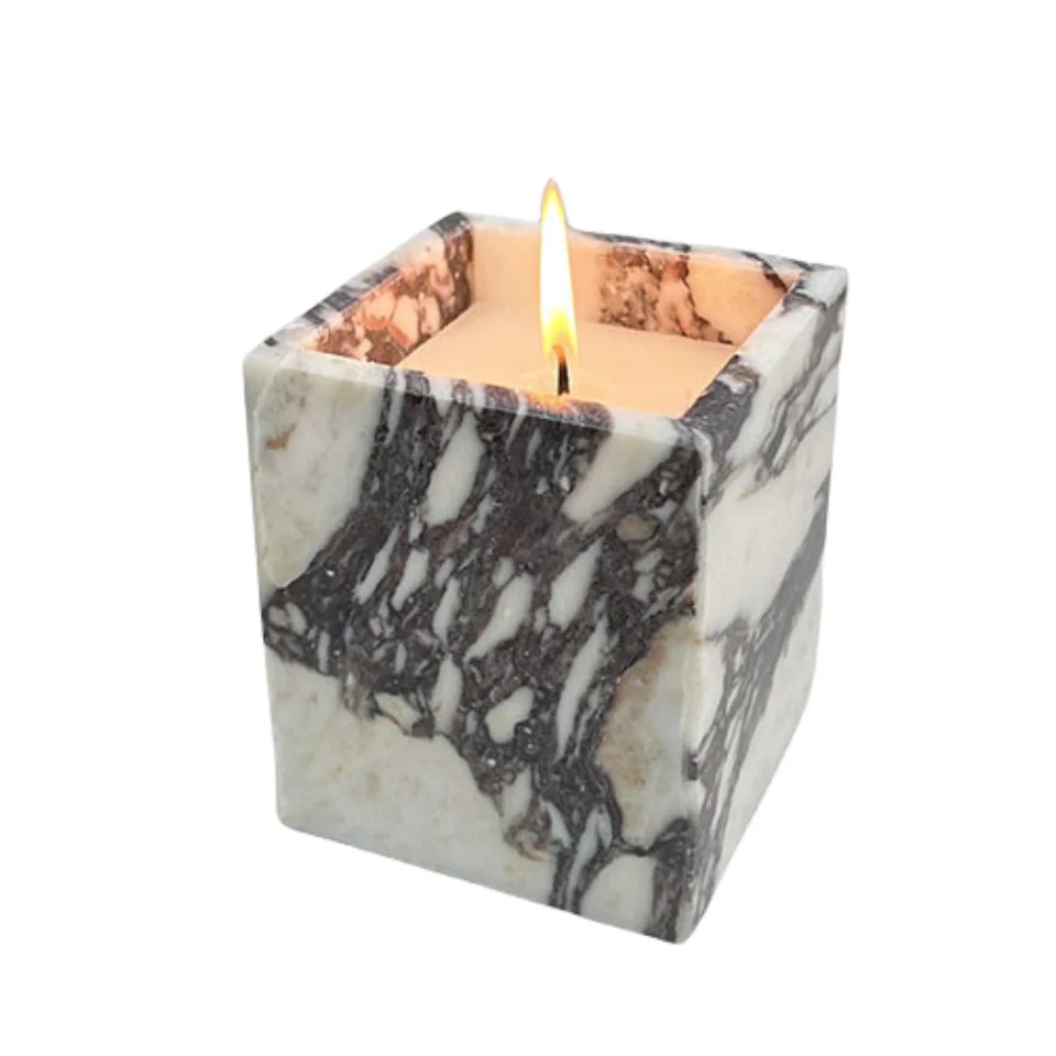 Pot en pierre naturelle Calacatta Viola, marbre violet Onyx