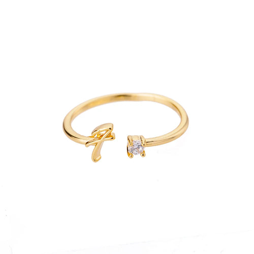 Bague Initiale A-Z — Personnalisée Acier Inoxydable