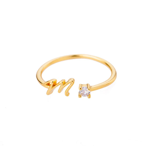 Bague Initiale A-Z — Personnalisée Acier Inoxydable