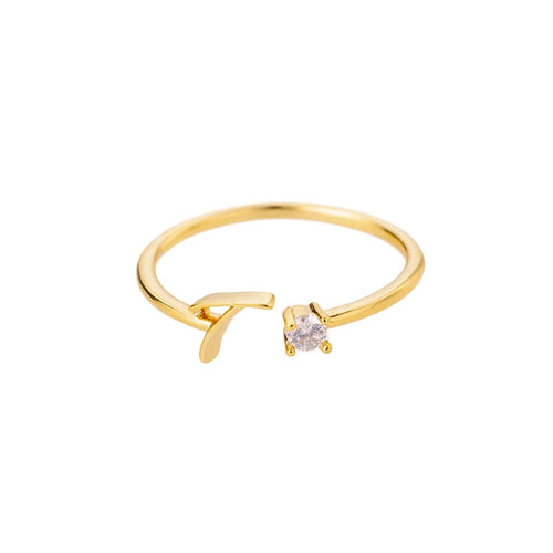 Bague Initiale A-Z — Personnalisée Acier Inoxydable