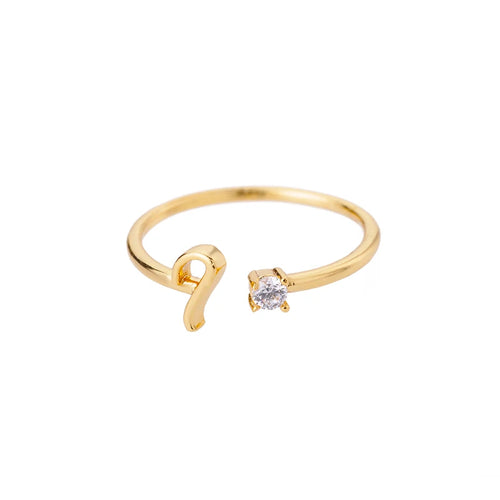 Bague Initiale A-Z — Personnalisée Acier Inoxydable