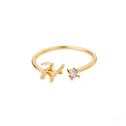 Bague Initiale A-Z — Personnalisée Acier Inoxydable