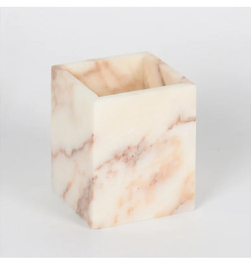 Pot en pierre naturelle Calacatta Viola, marbre violet Onyx