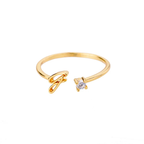 Bague Initiale A-Z — Personnalisée Acier Inoxydable