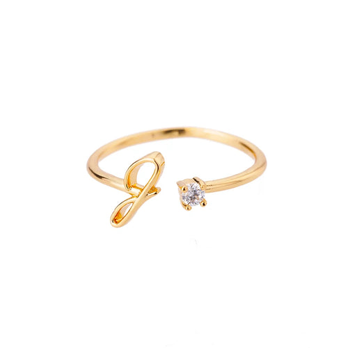 Bague Initiale A-Z — Personnalisée Acier Inoxydable