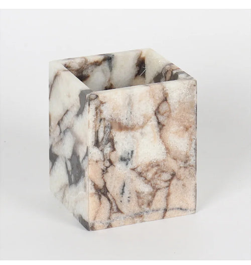 Pot en pierre naturelle Calacatta Viola, marbre violet Onyx