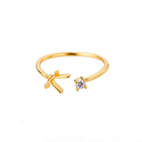 Bague Initiale A-Z — Personnalisée Acier Inoxydable