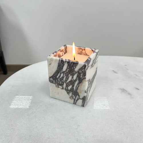 Pot en pierre naturelle Calacatta Viola, marbre violet Onyx