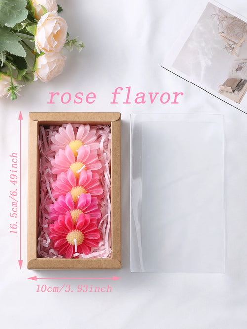 Ensemble de 5 Bougies Parfumées Marguerite — Déco Florale