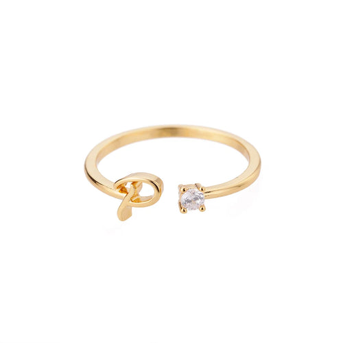 Bague Initiale A-Z — Personnalisée Acier Inoxydable