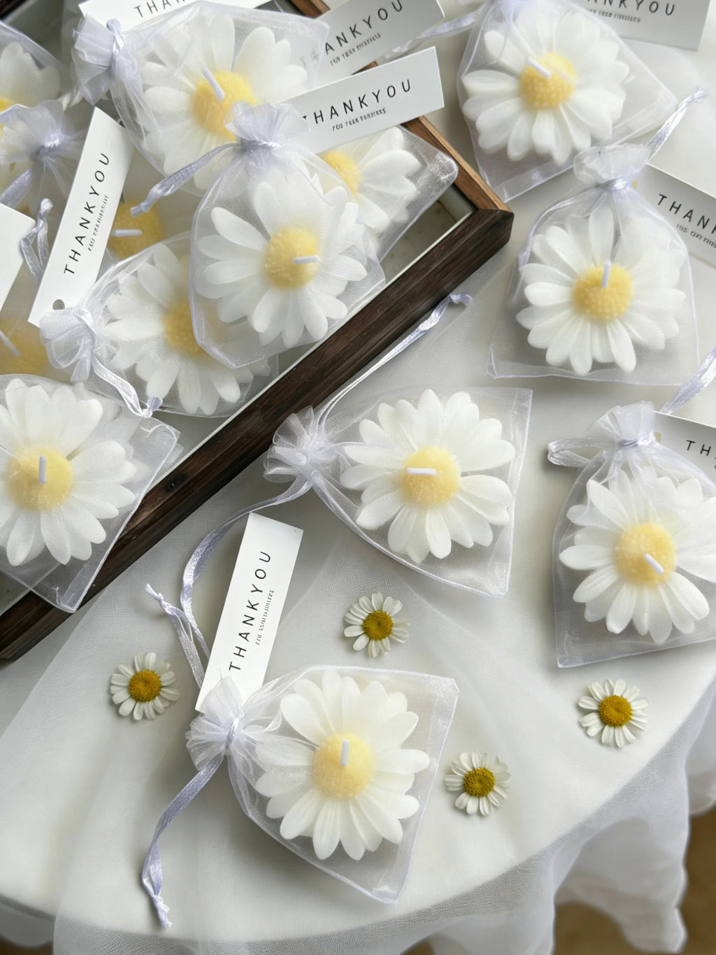 Lot de 1 pièce / 5 pièces / 10 pièces de bougies en forme de marguerite