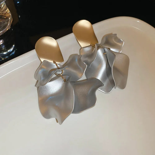Boucles d'Oreilles Fleur Bohème Colorées — Pendentif Pétale