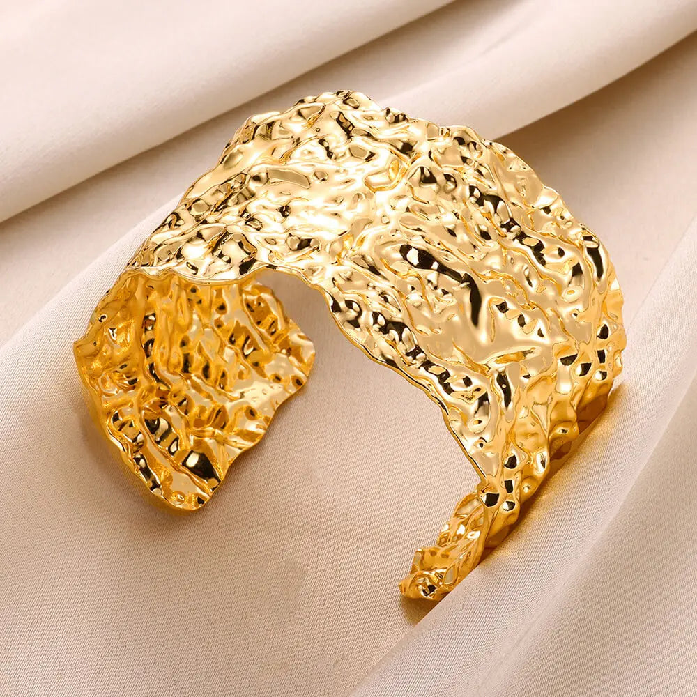 Bracelet Manchette Ouvert Vintage — Acier Inoxydable