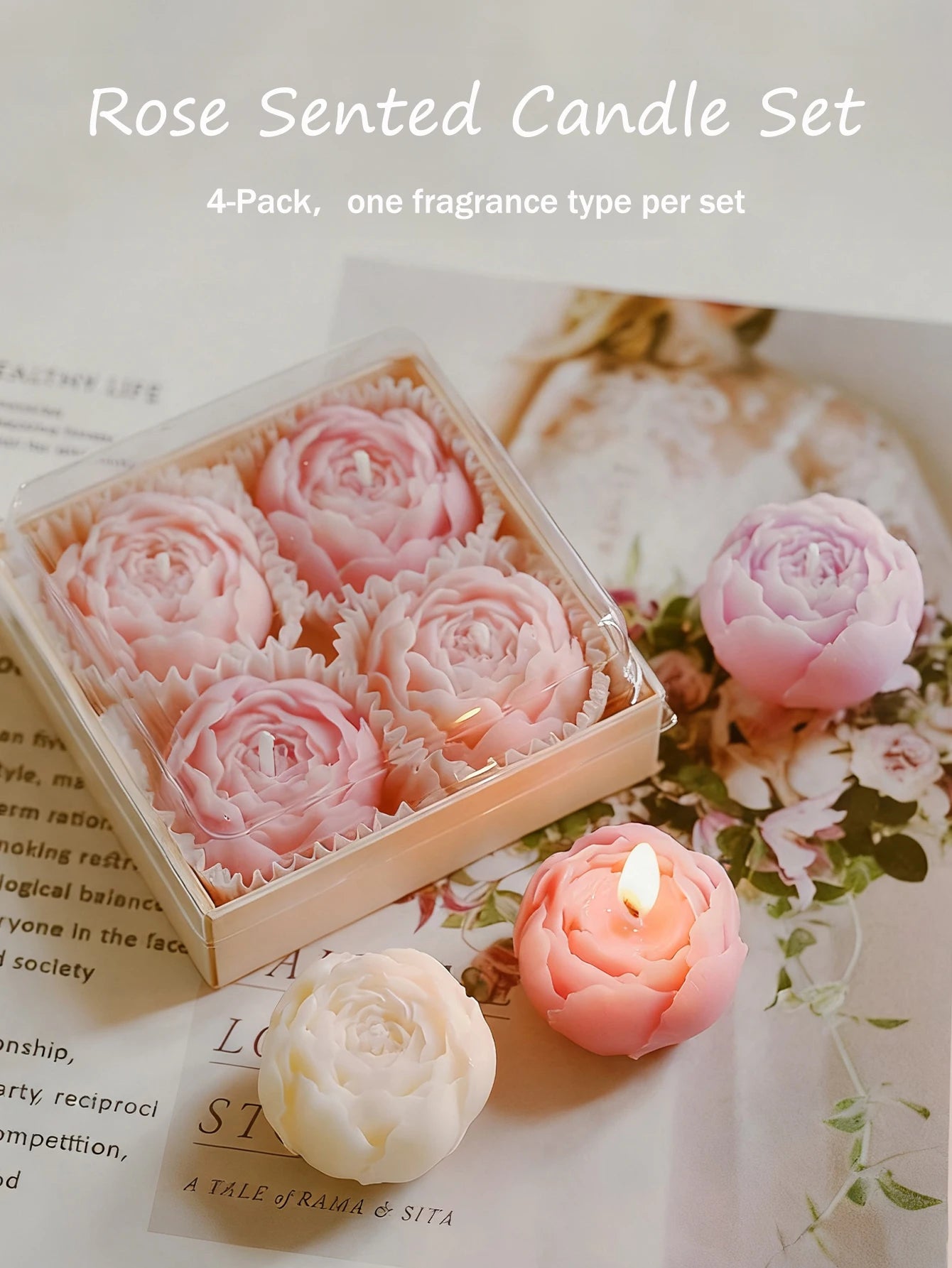 Bougie Marguerite Artisanale — Cire de Soja, 6 Couleurs & Déco Florale