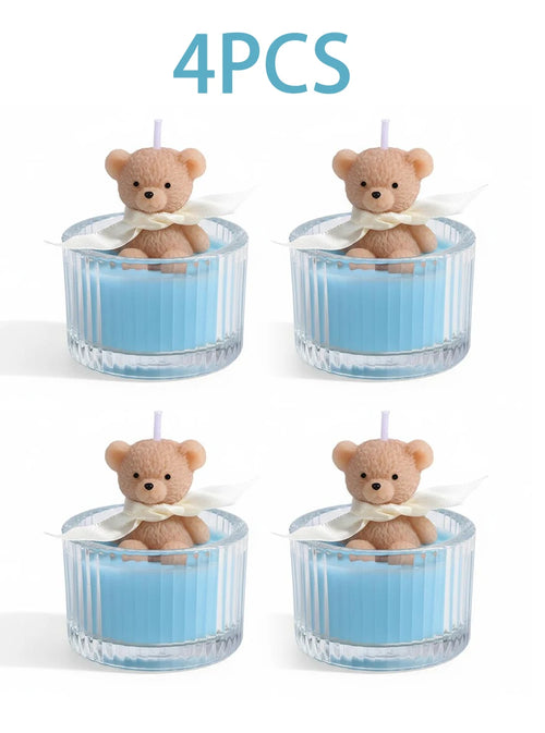 Bougie Ourson Teddy Bear — Cire de Soja, Pot en Verre & Parfum Envoûtant