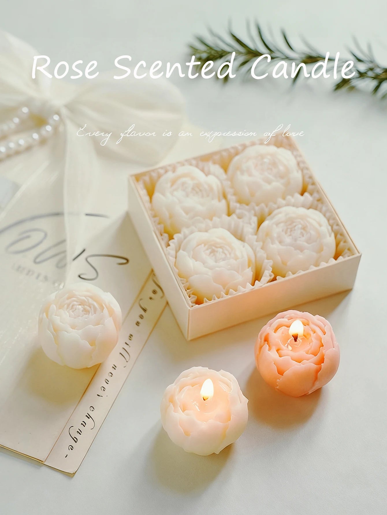 Bougie Marguerite Artisanale — Cire de Soja, 6 Couleurs & Déco Florale