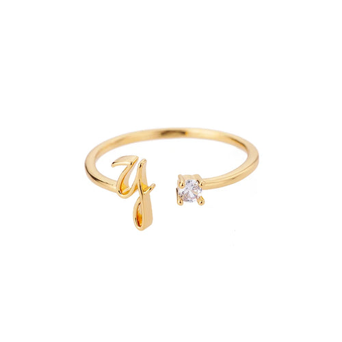 Bague Initiale A-Z — Personnalisée Acier Inoxydable