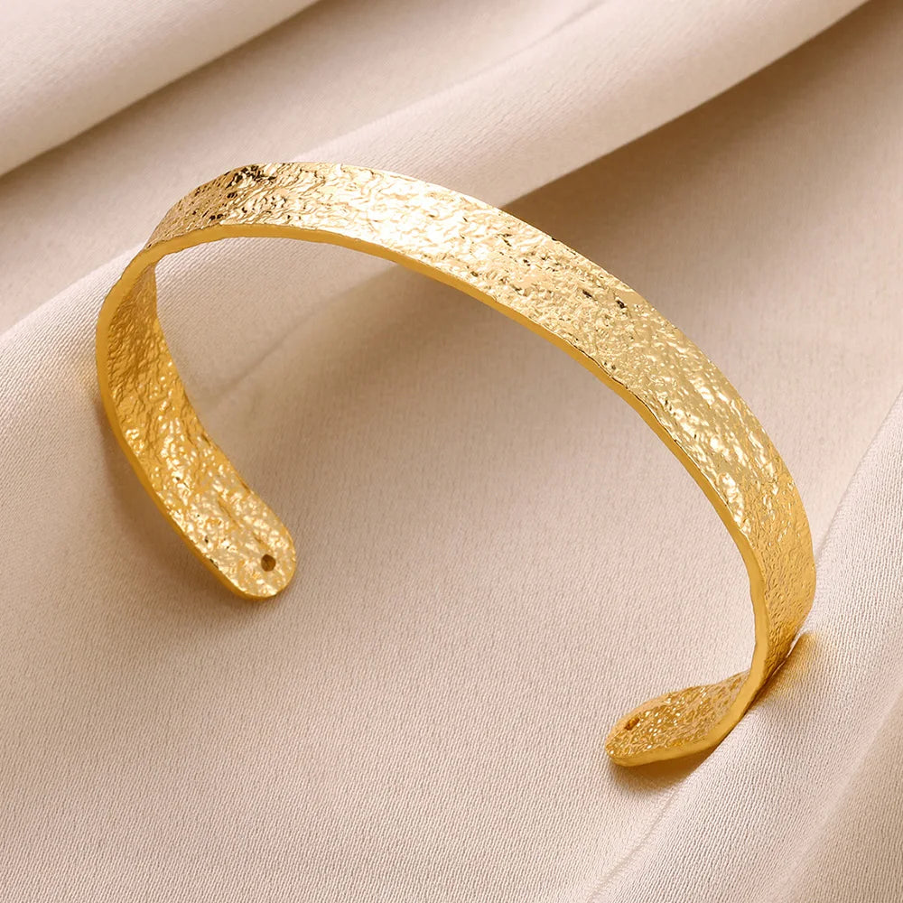 Bracelet Manchette Ouvert Vintage — Acier Inoxydable