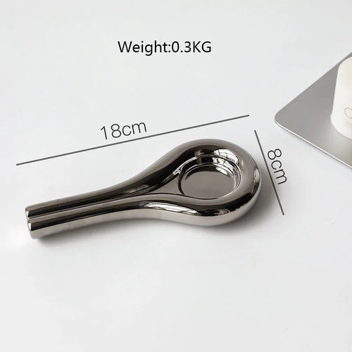 Luxury Electroplating Silver Geometric Ceramic Candlestick Ornaments