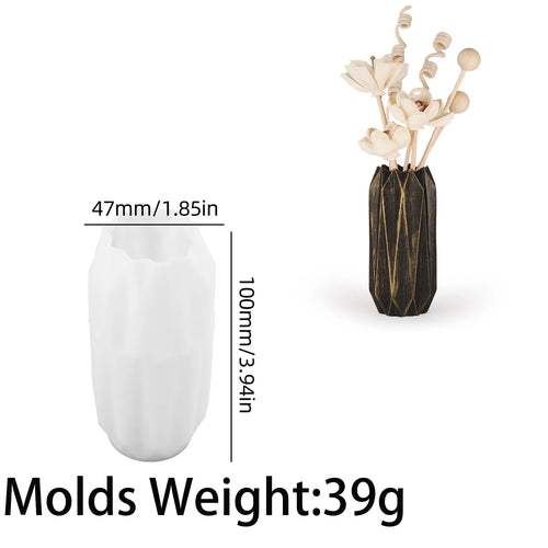 Moule pour ensemble de bougeoirs ronds géométriques, vase cylindrique, porte-bougie