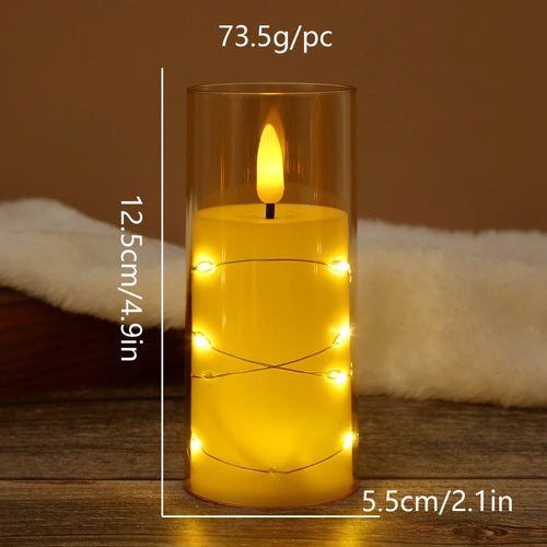 Bougie LED avec Guirlande Lumineuse
