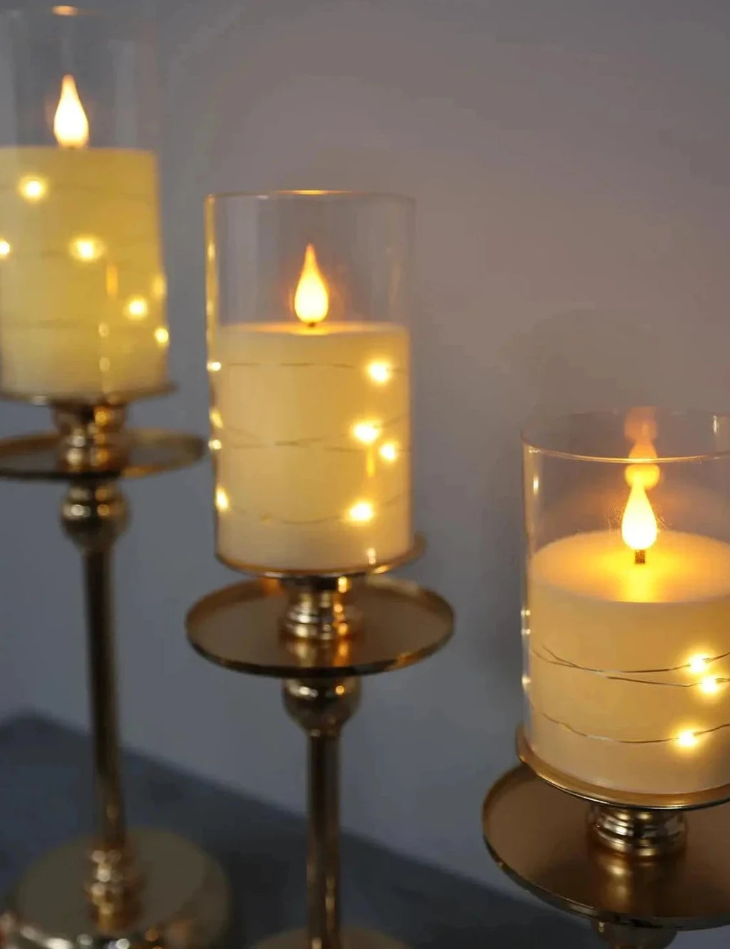 Bougie LED avec Guirlande Lumineuse