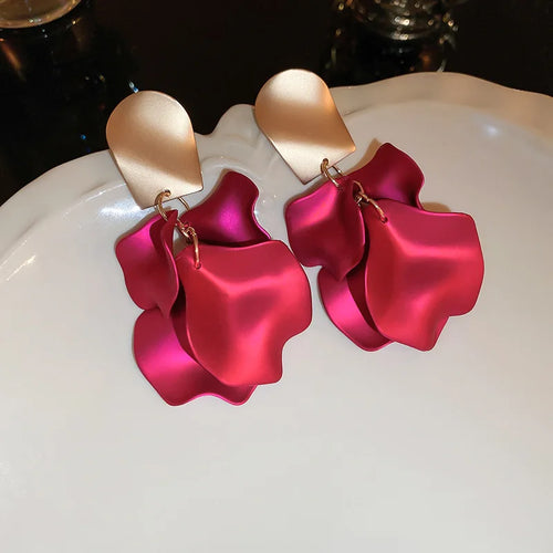 Boucles d'Oreilles Fleur Acrylique — Design Élégant & Coloré
