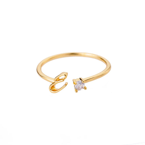 Bague Initiale A-Z — Personnalisée Acier Inoxydable