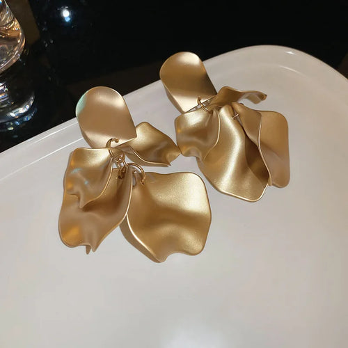 Boucles d'Oreilles Fleur Bohème Colorées — Pendentif Pétale