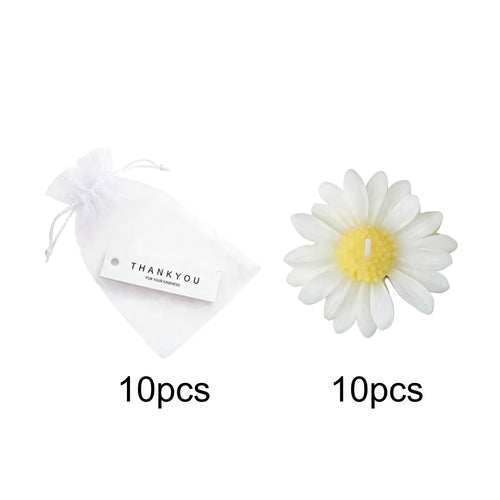 Lot de 1 pièce / 5 pièces / 10 pièces de bougies en forme de marguerite
