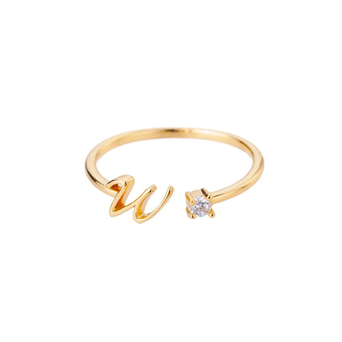 Bague Initiale A-Z — Personnalisée Acier Inoxydable