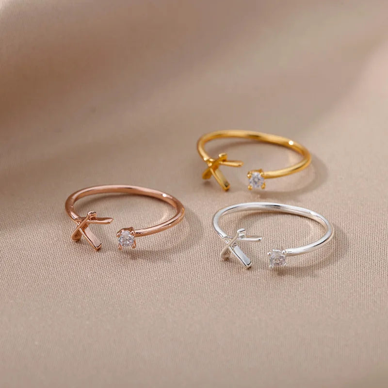 Bague Initiale A-Z — Personnalisée Acier Inoxydable