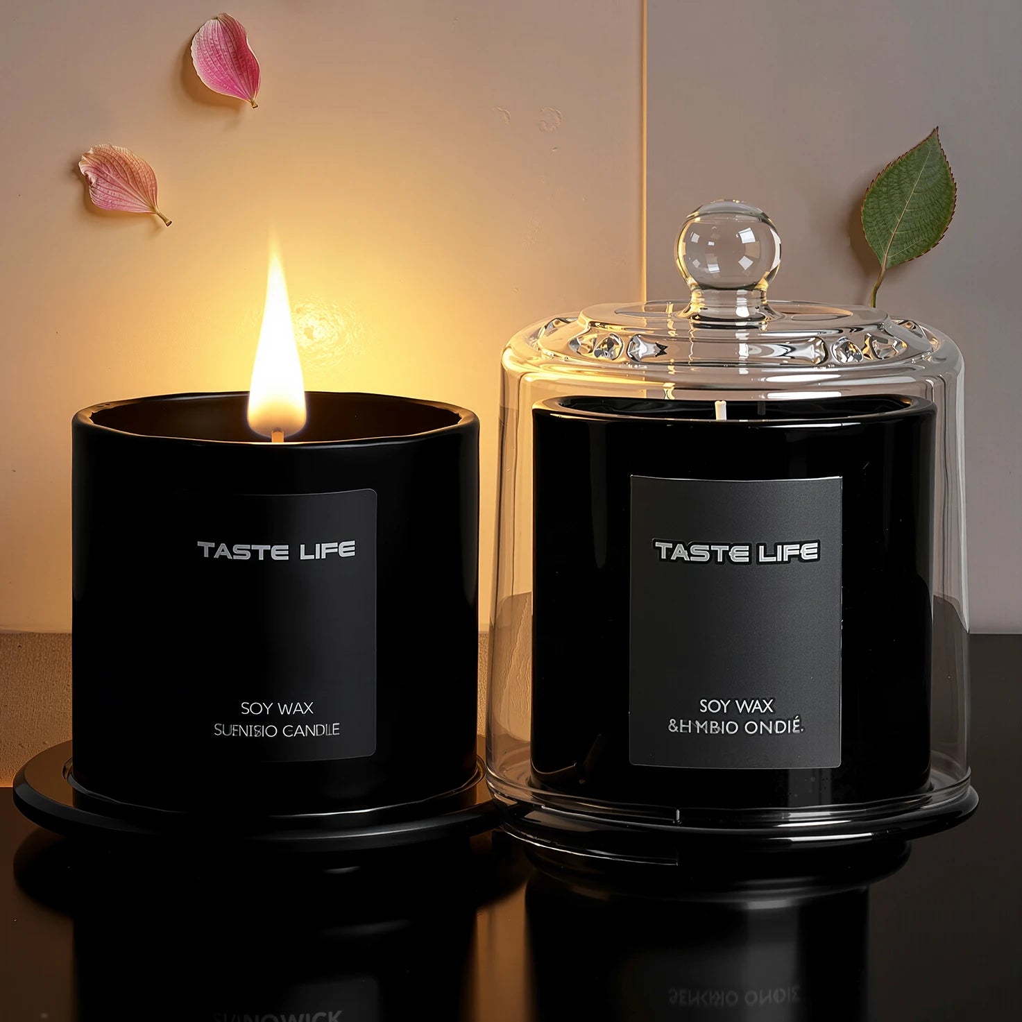 Bougie Parfumée Premium — Cloche en Verre & Huiles Essentielles, Sans Fumée