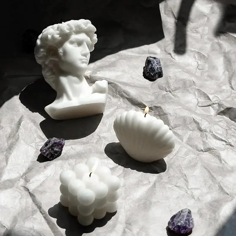 Bougie Parfumée David — Style Nordique, Cire de Soja & Déco Bureau