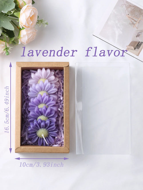 Ensemble de 5 Bougies Parfumées Marguerite — Déco Florale