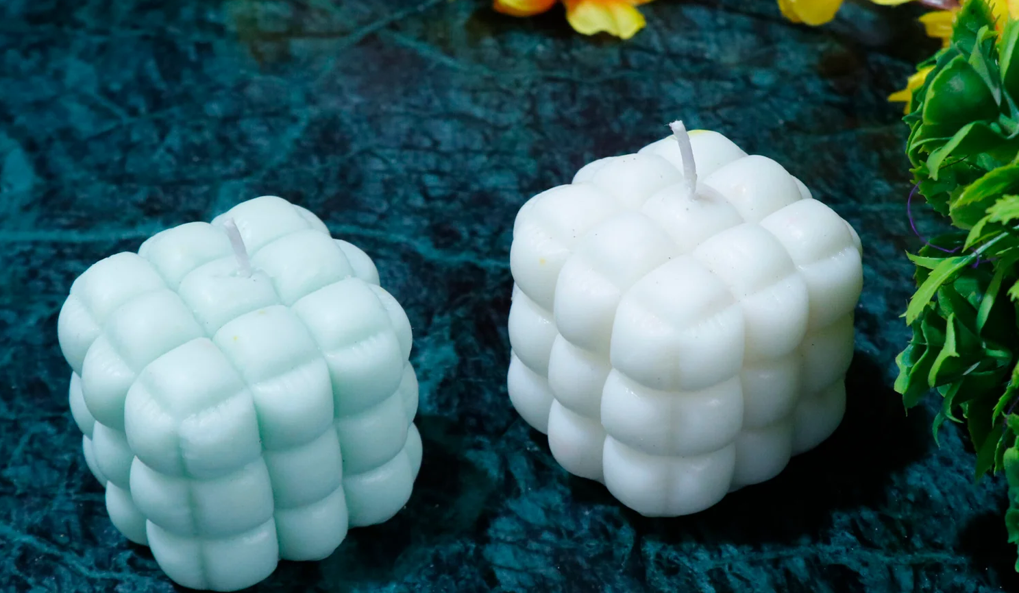 Lot de 2 Bougies Bulle Cire de Soja — Éco-Responsable & Longue Durée