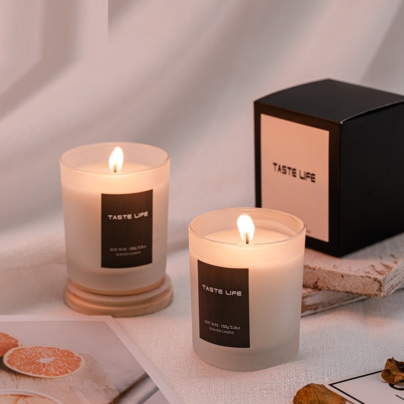 Bougie Parfumée Artisanale — Couvercle en Bois Translucide & 16 Parfums