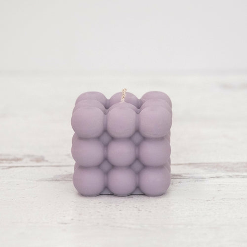 Bougie Cube Bubble — Cire de Soja 100% Naturelle, 6 Couleurs