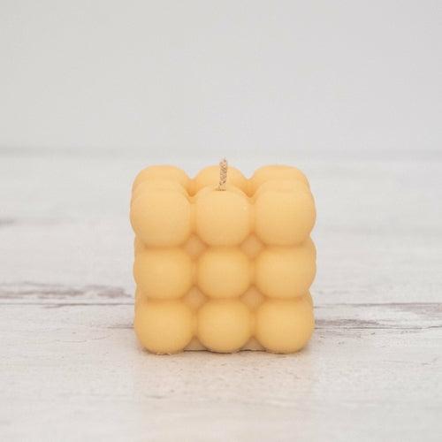 Bougie Cube Bubble — Cire de Soja 100% Naturelle, 6 Couleurs